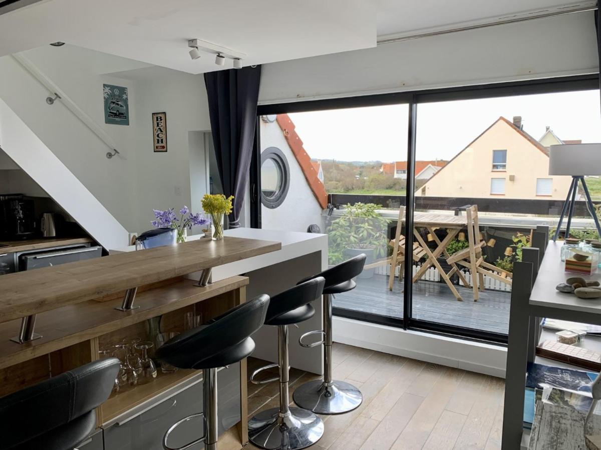 Duplex Avec Jacuzzi Vue Imprenable Sur La Baie De Wissant 아파트 외부 사진